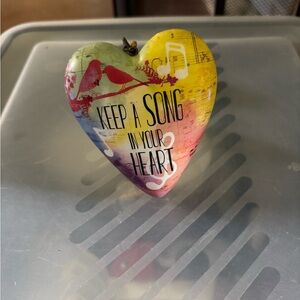 Colorful Heart Wall Decor with Inspirational Quote